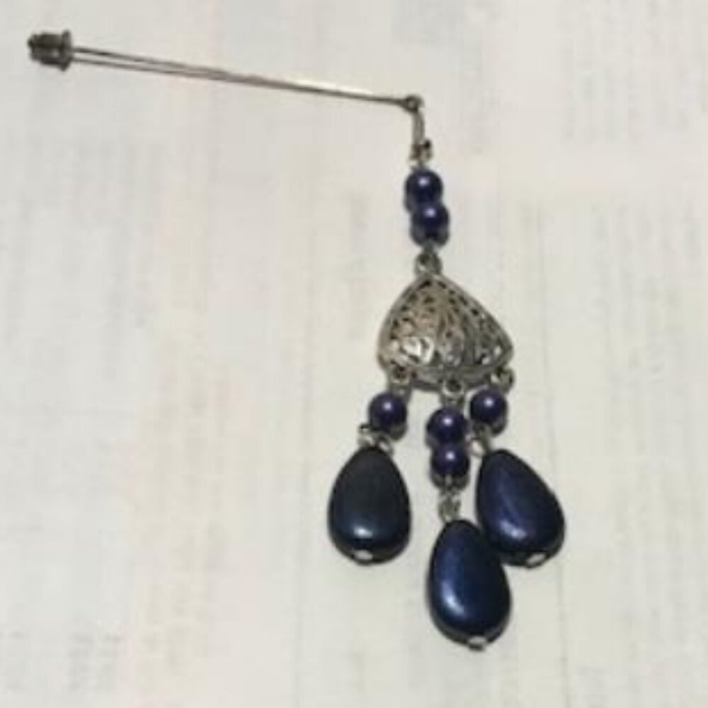 Dark Blue Hijab Stick Pin